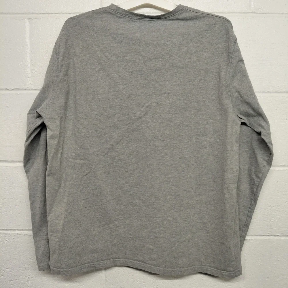 Ohio State Buckeyes Long Sleeve Shirt Mens LARGE Heathered Gray Sewn Patch Spell - Picture 5 of 7